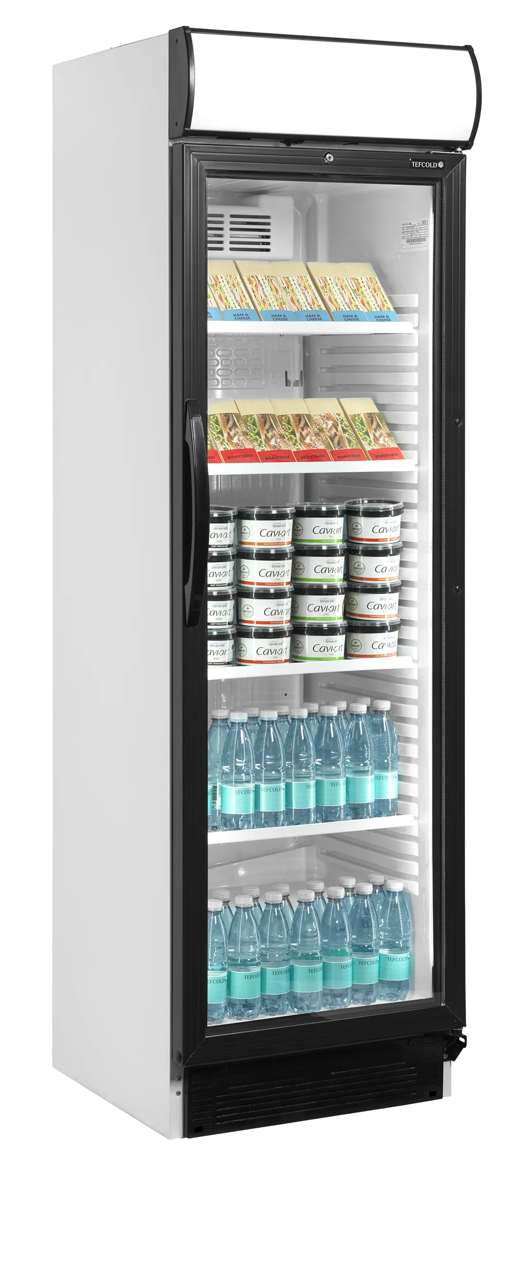 Tefcold CEV425CP White 2 LED Display Fridge