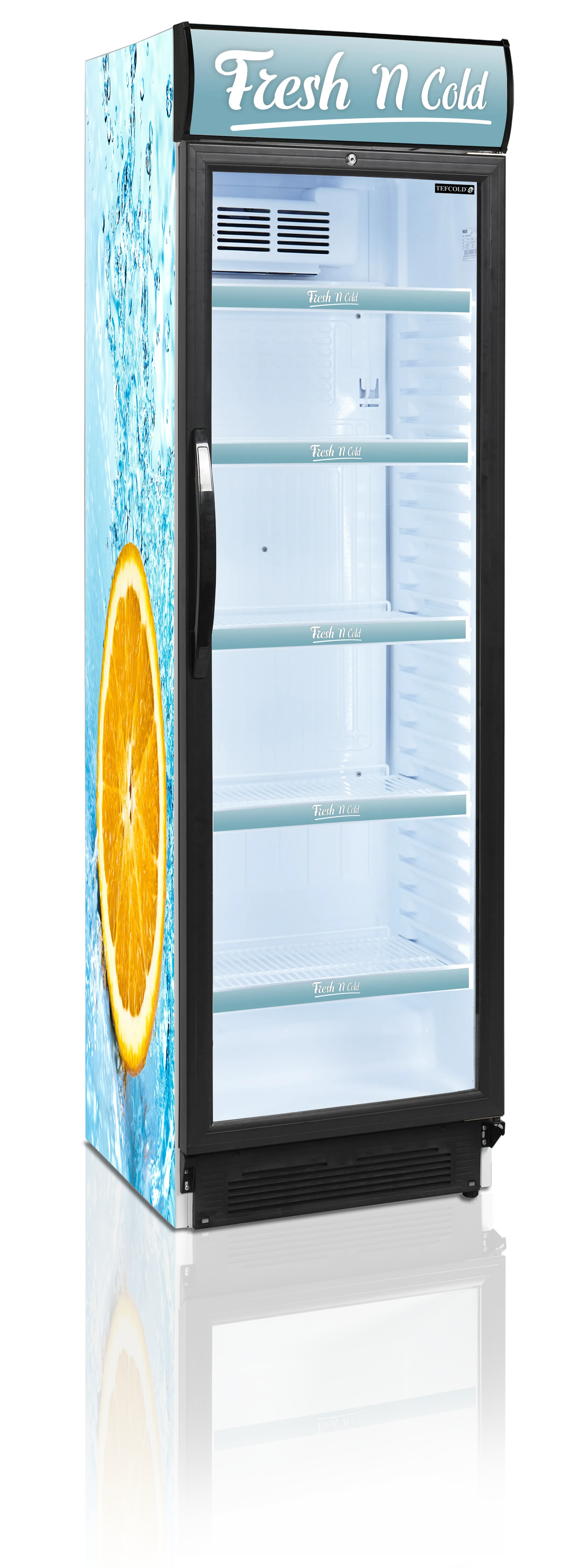 Tefcold CEV425CP White 2 LED Display Fridge