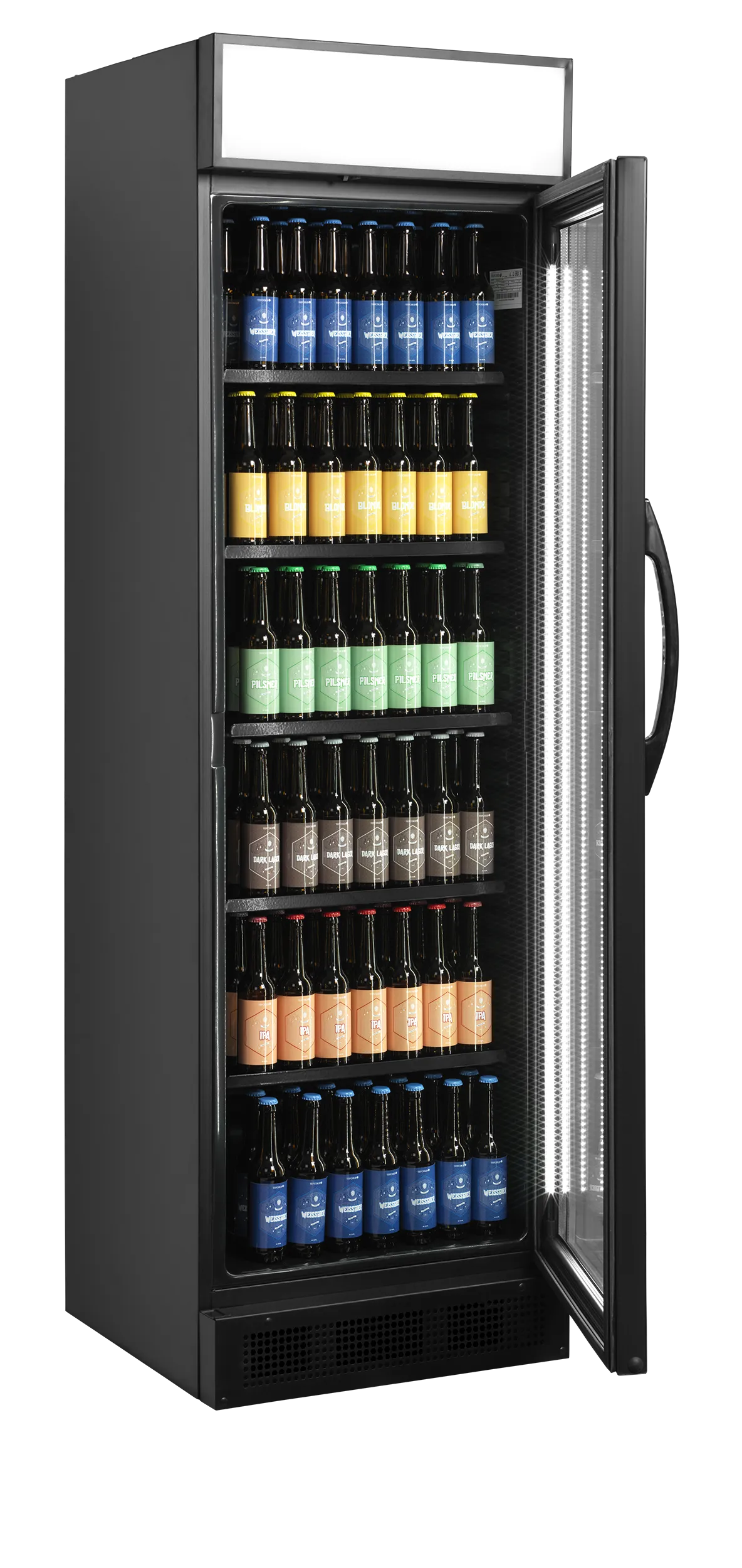 Tefcold CEV425CP Black Display Fridge