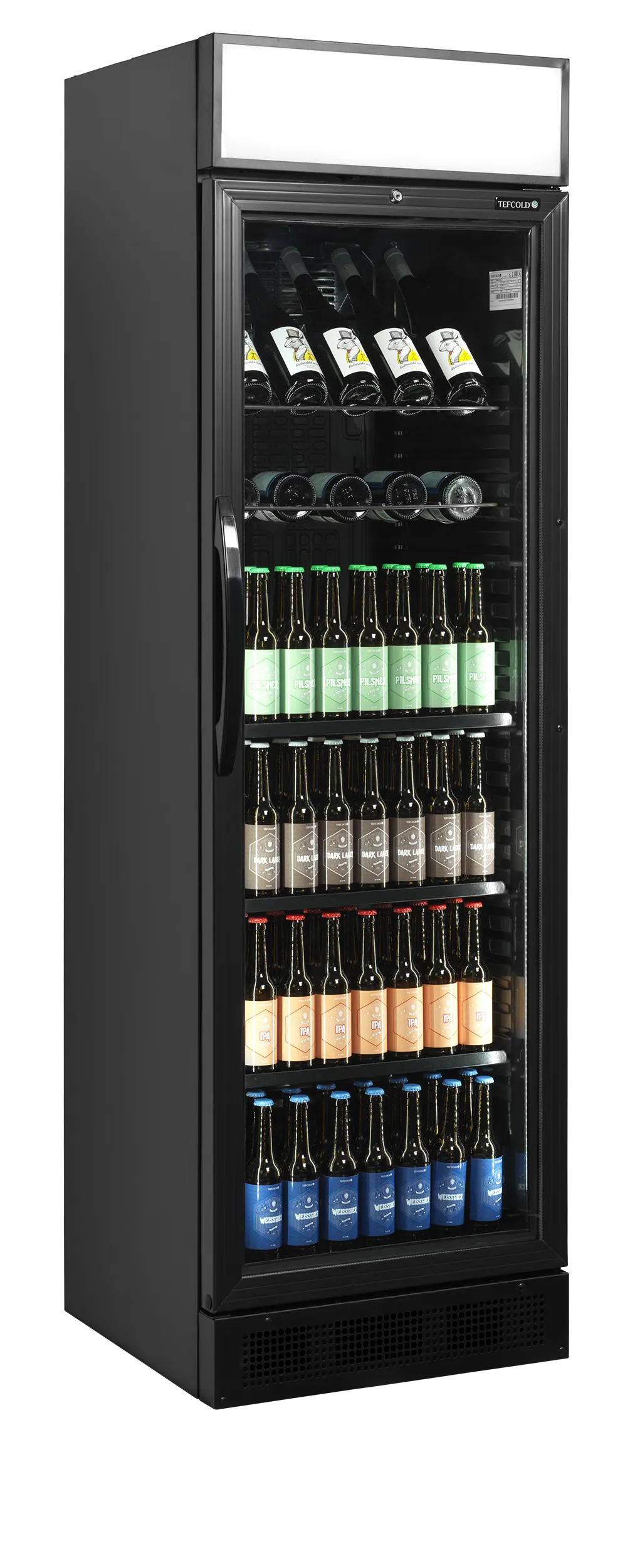 Tefcold CEV425CP Black Display Fridge