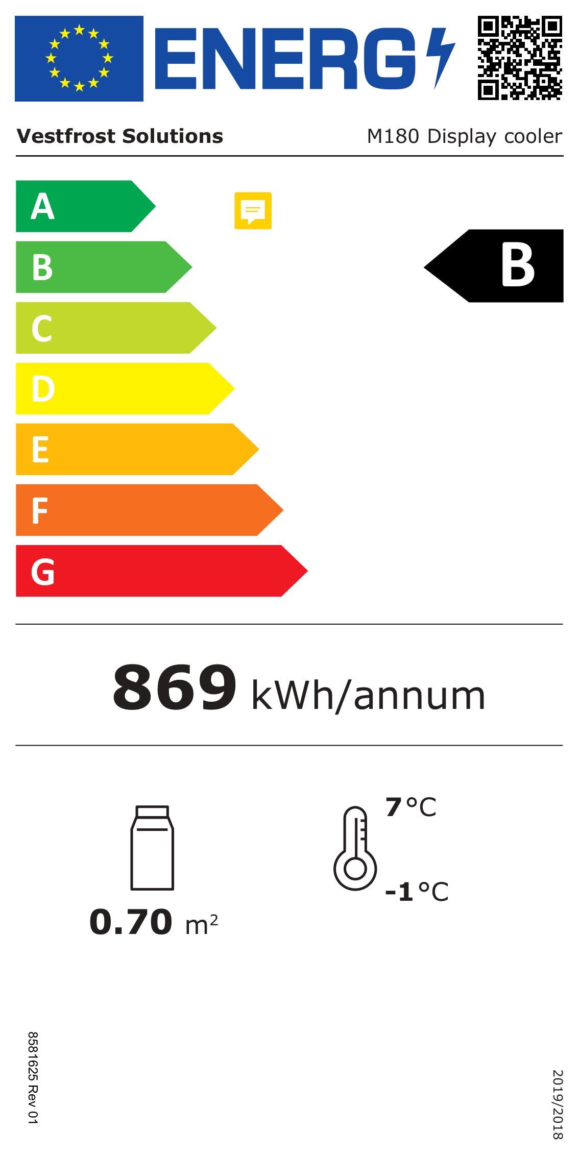 Vestfrost M180 Upright Display Cooler